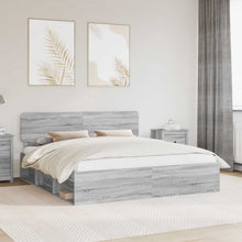 Bedframe Grijs Sonoma 180 x 200 cm Massief grenenhout