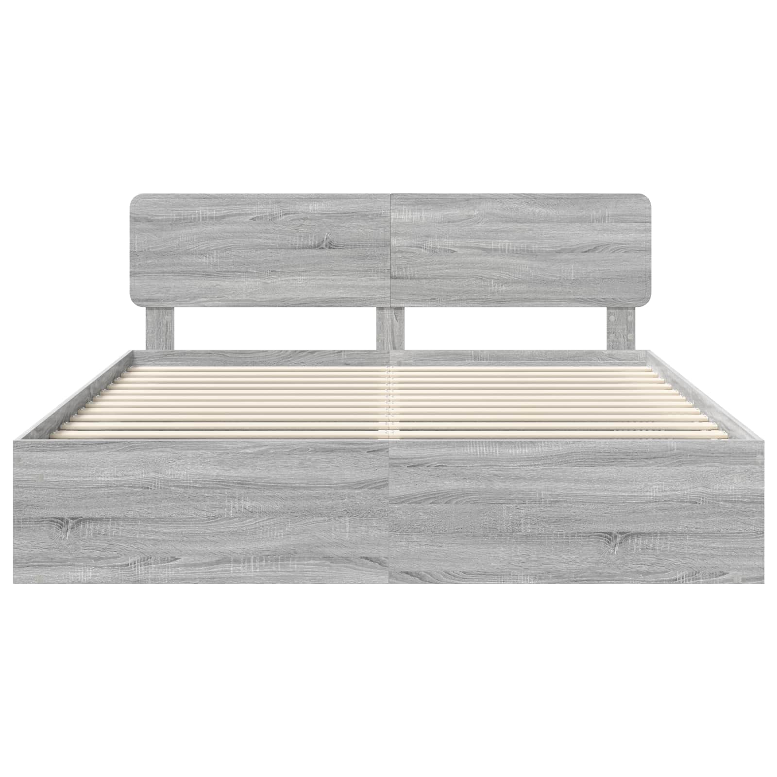 Bedframe Grijs Sonoma 180 x 200 cm Massief grenenhout