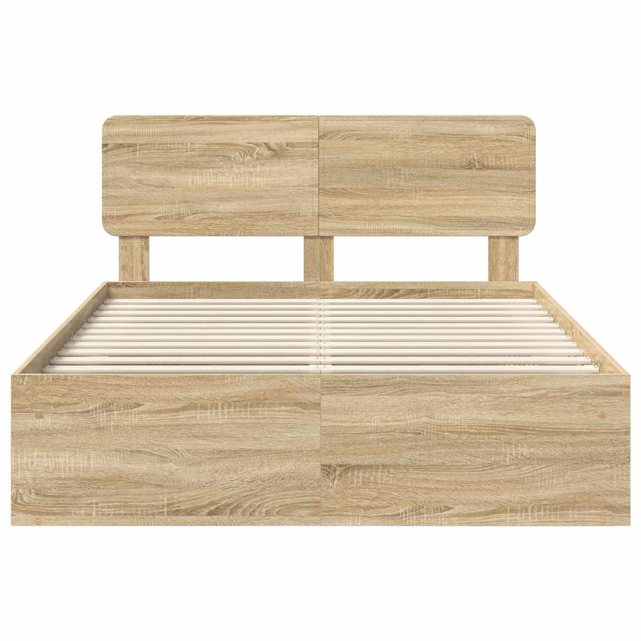 Bedframe met hoofdeinde Sonoma 160 x 200 cm Massief grenenhout