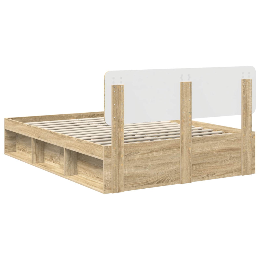 Bedframe Sonoma Eiken 150 x 200 cm Massief grenenhout