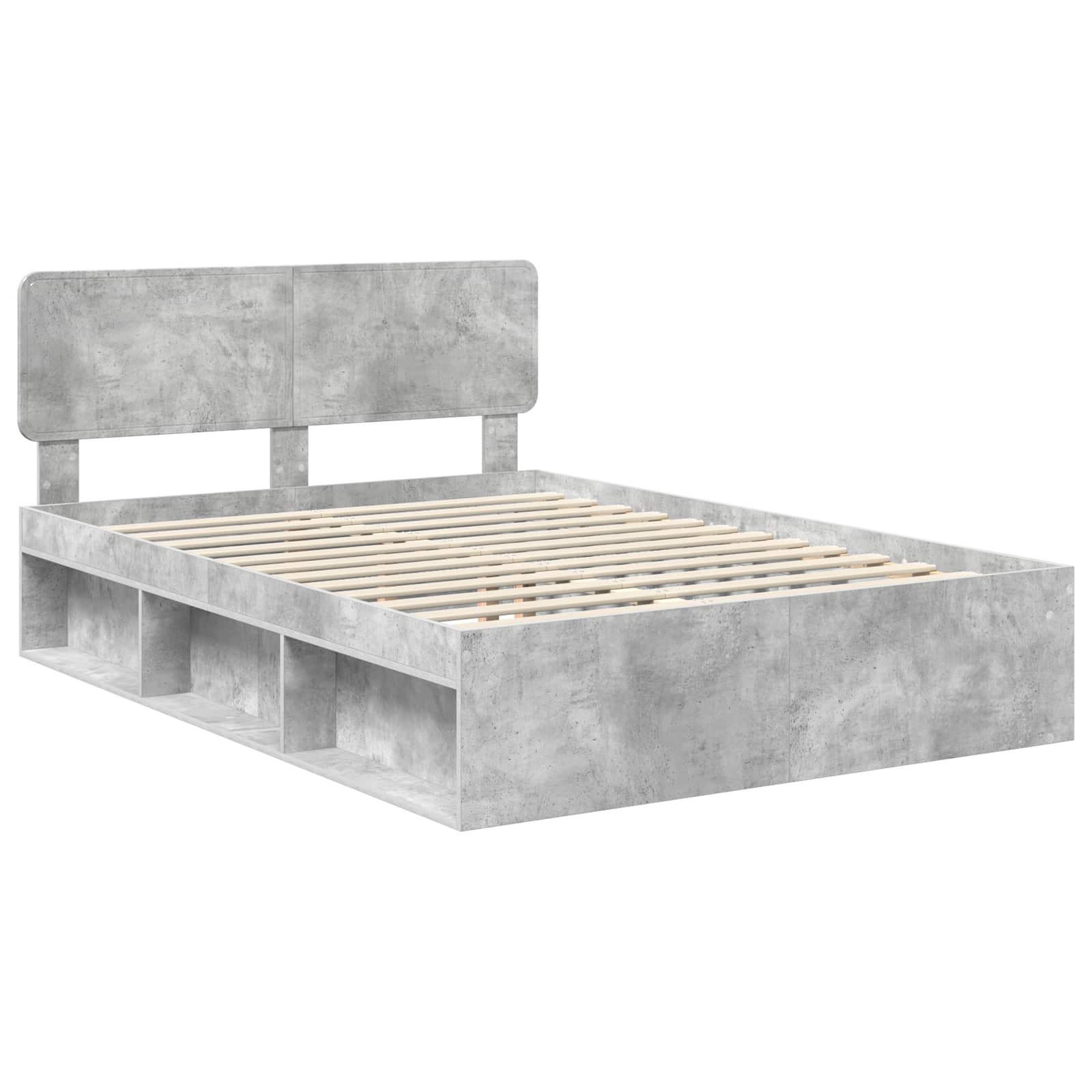 Bedframe Concerte Grijs 150 x 200 cm Massief grenenhout