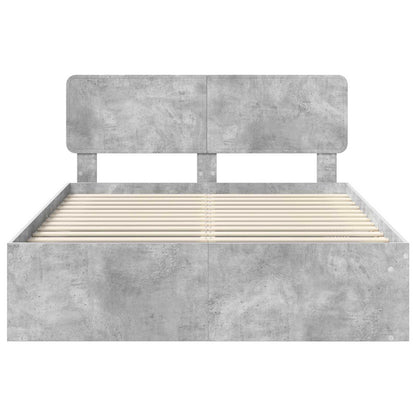 Bedframe Concerte Grijs 150 x 200 cm Massief grenenhout