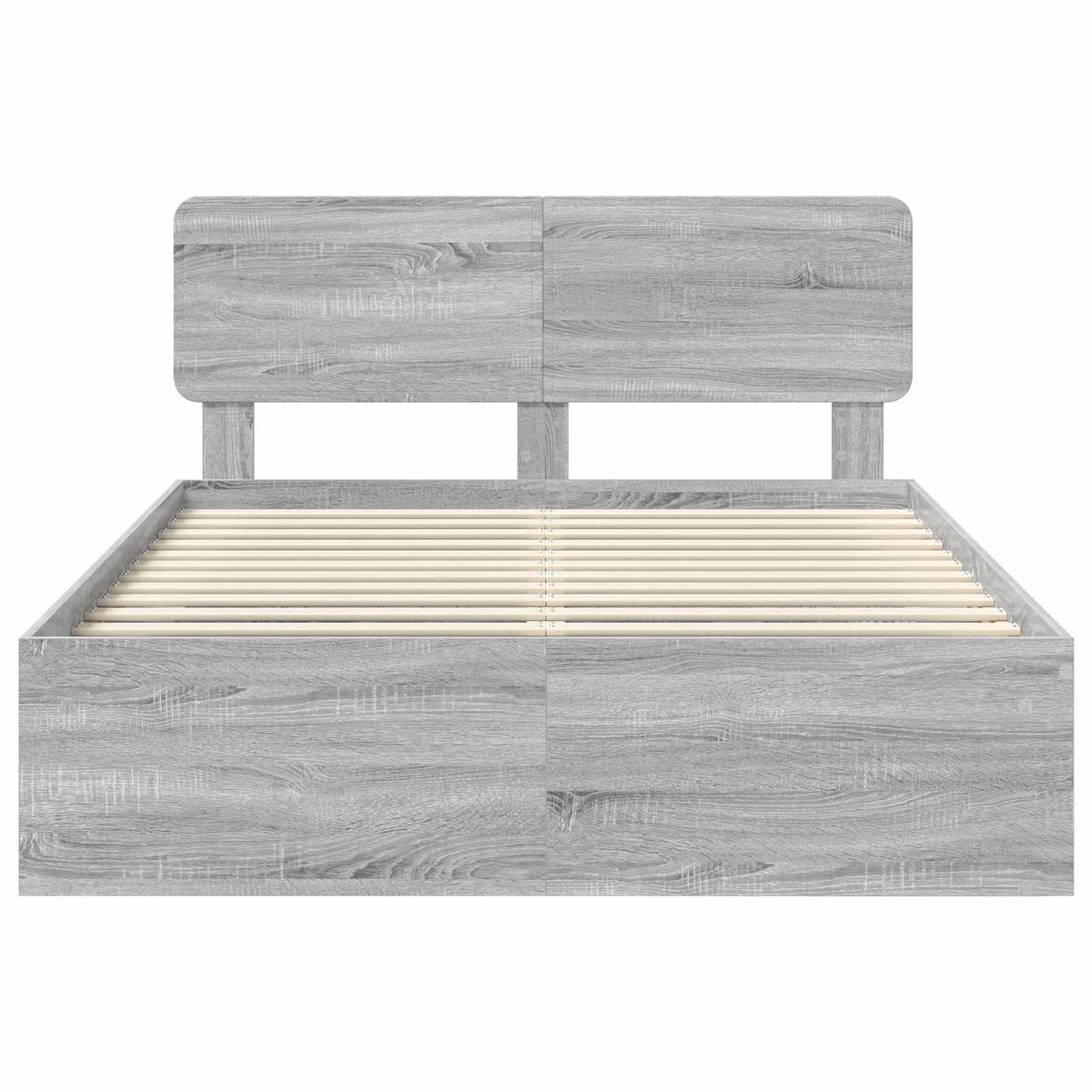 Bedframe Grijs Sonoma 150 x 200 cm Massief grenenhout