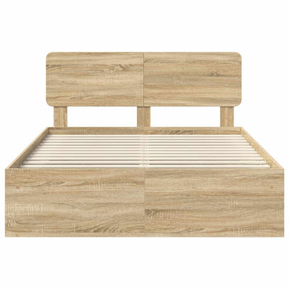 Bedframe met hoofdeinde Sonoma 140 x 200 cm Massief grenenhout