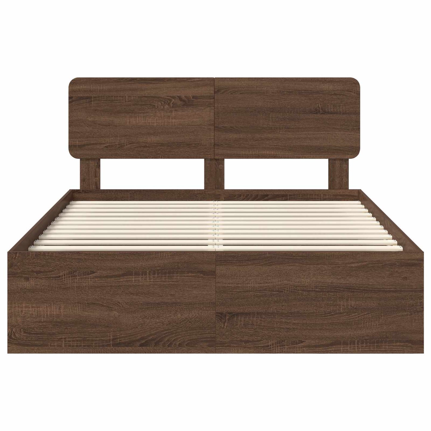 Bedframe Bruin Eiken 140 x 200 cm Massief grenenhout