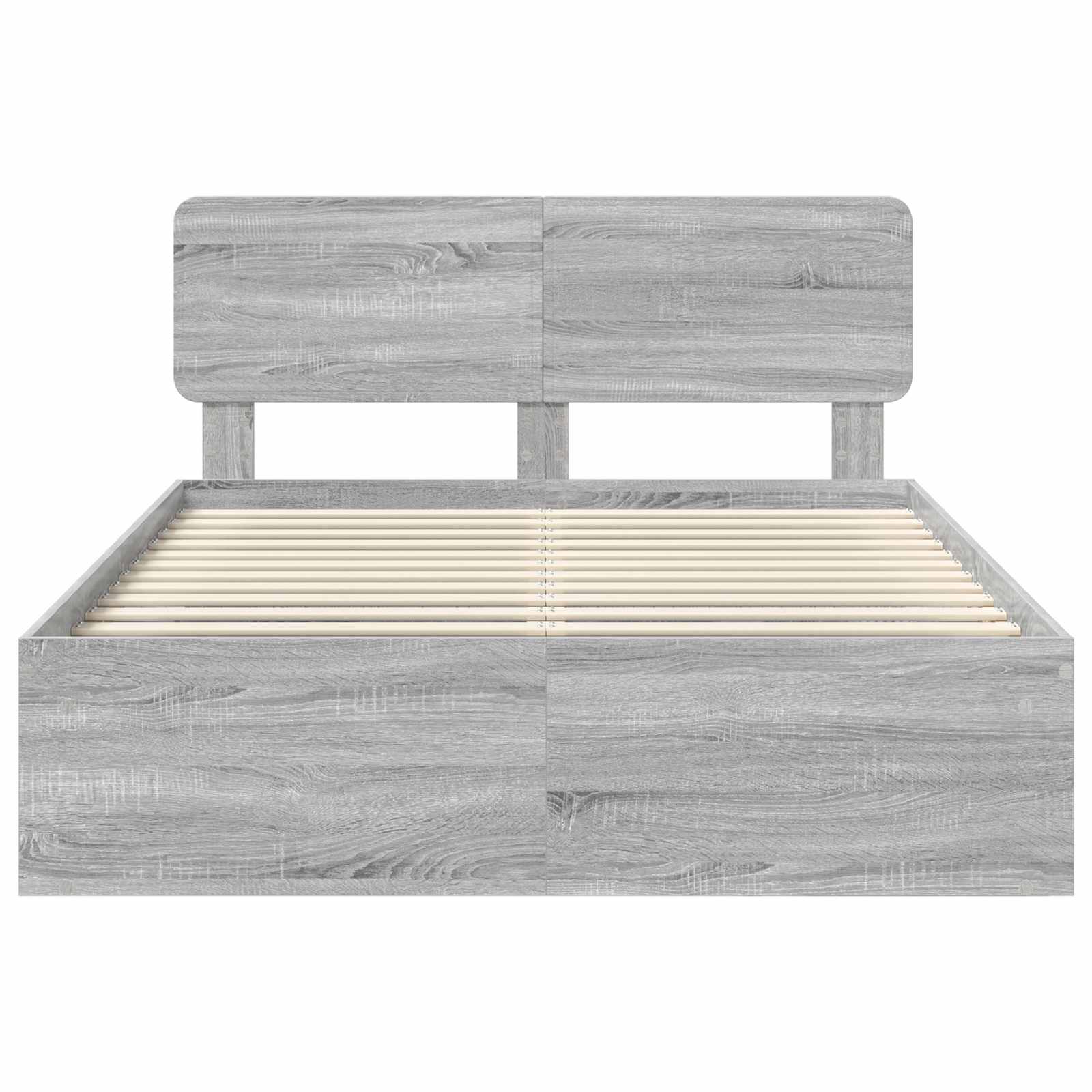 Bedframe Grijs Sonoma 140 x 190 cm Massief grenenhout