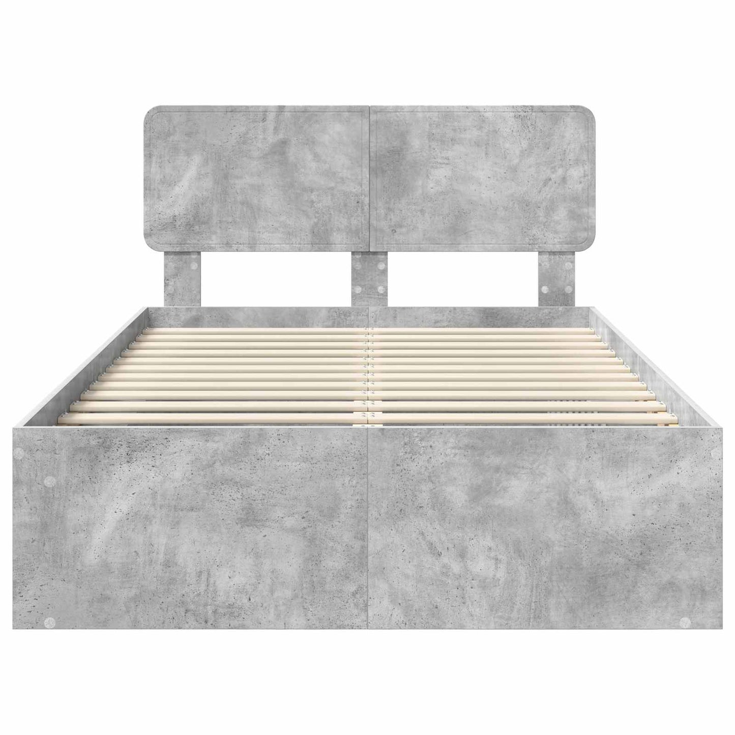 Bedframe Concerte Grijs 135 x 190 cm Massief grenenhout