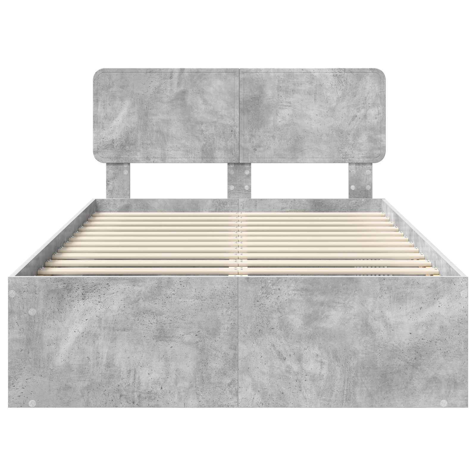 Bedframe Concerte Grijs 135 x 190 cm Massief grenenhout