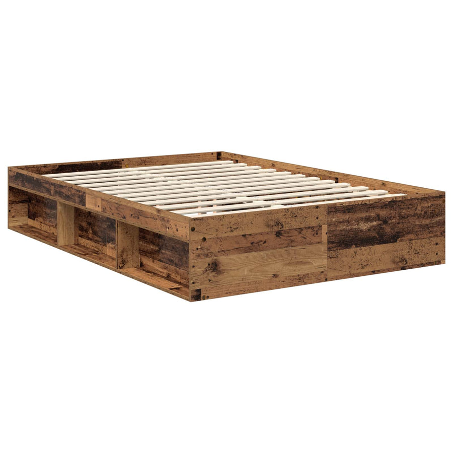 Bedframe met hoofdeinde Oudhout 90 x 190 cm Massief grenenhout
