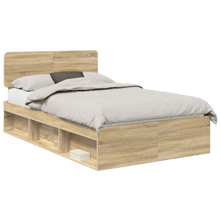 Bedframe met hoofdeinde Sonoma 120 x 200 cm Massief grenenhout