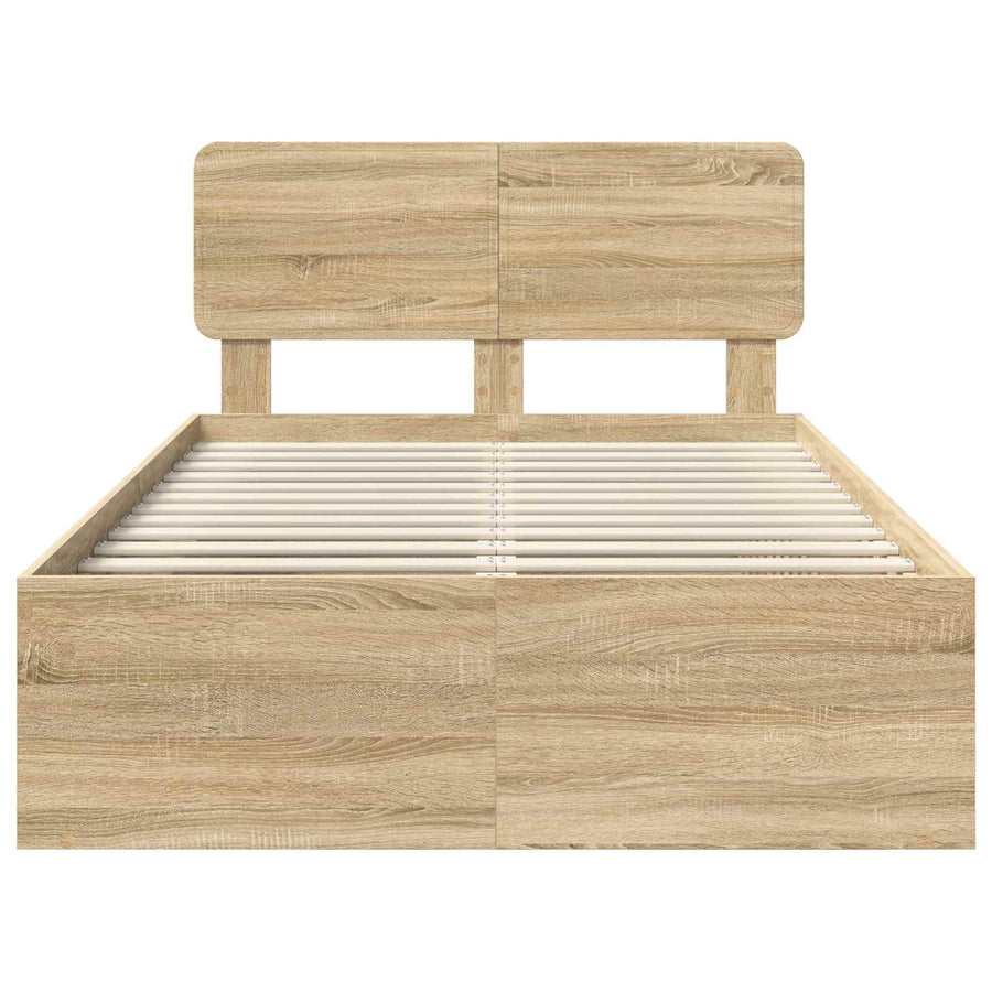 Bedframe met hoofdeinde Sonoma 120 x 200 cm Massief grenenhout