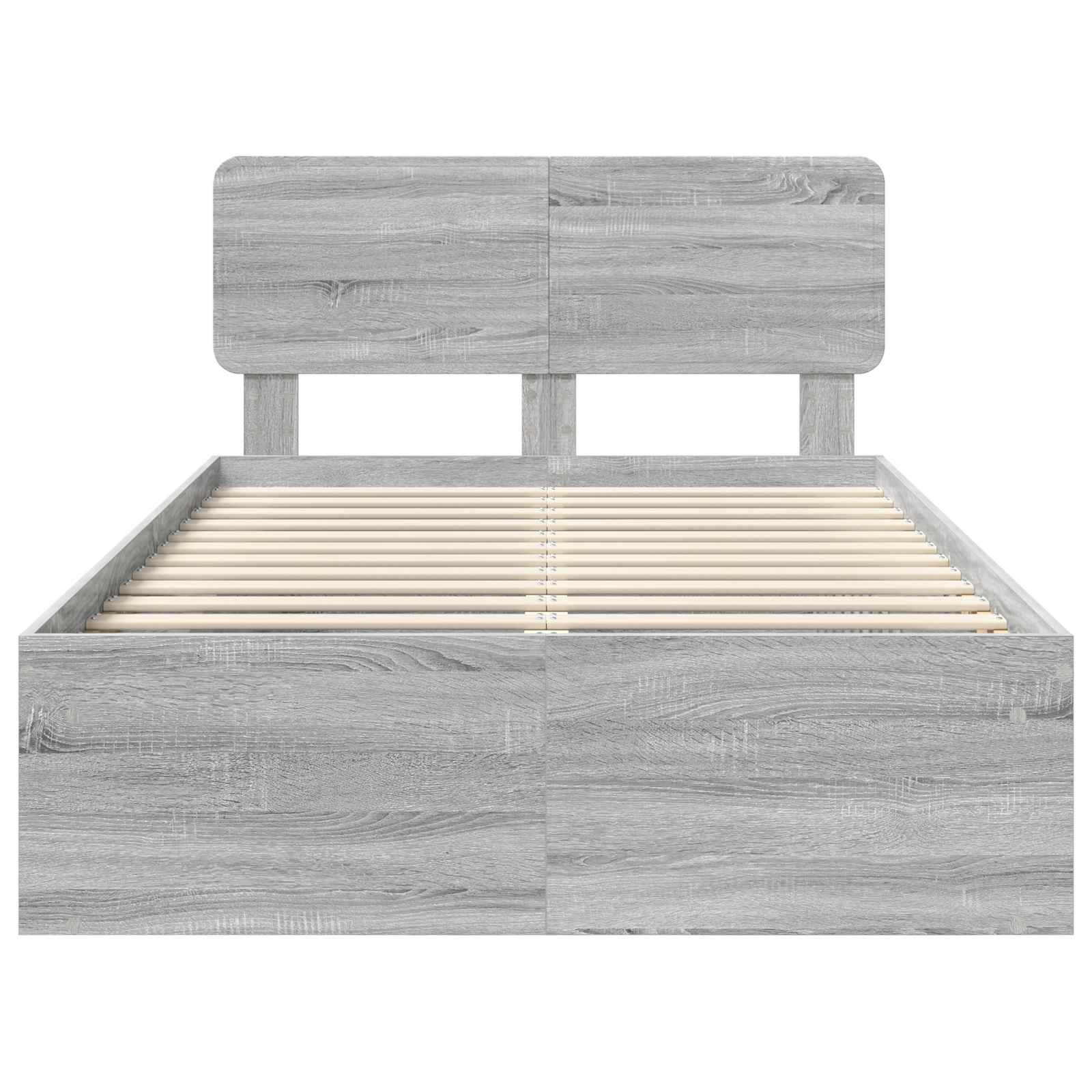 Bedframe Grijs Sonoma 120 x 200 cm Massief grenenhout