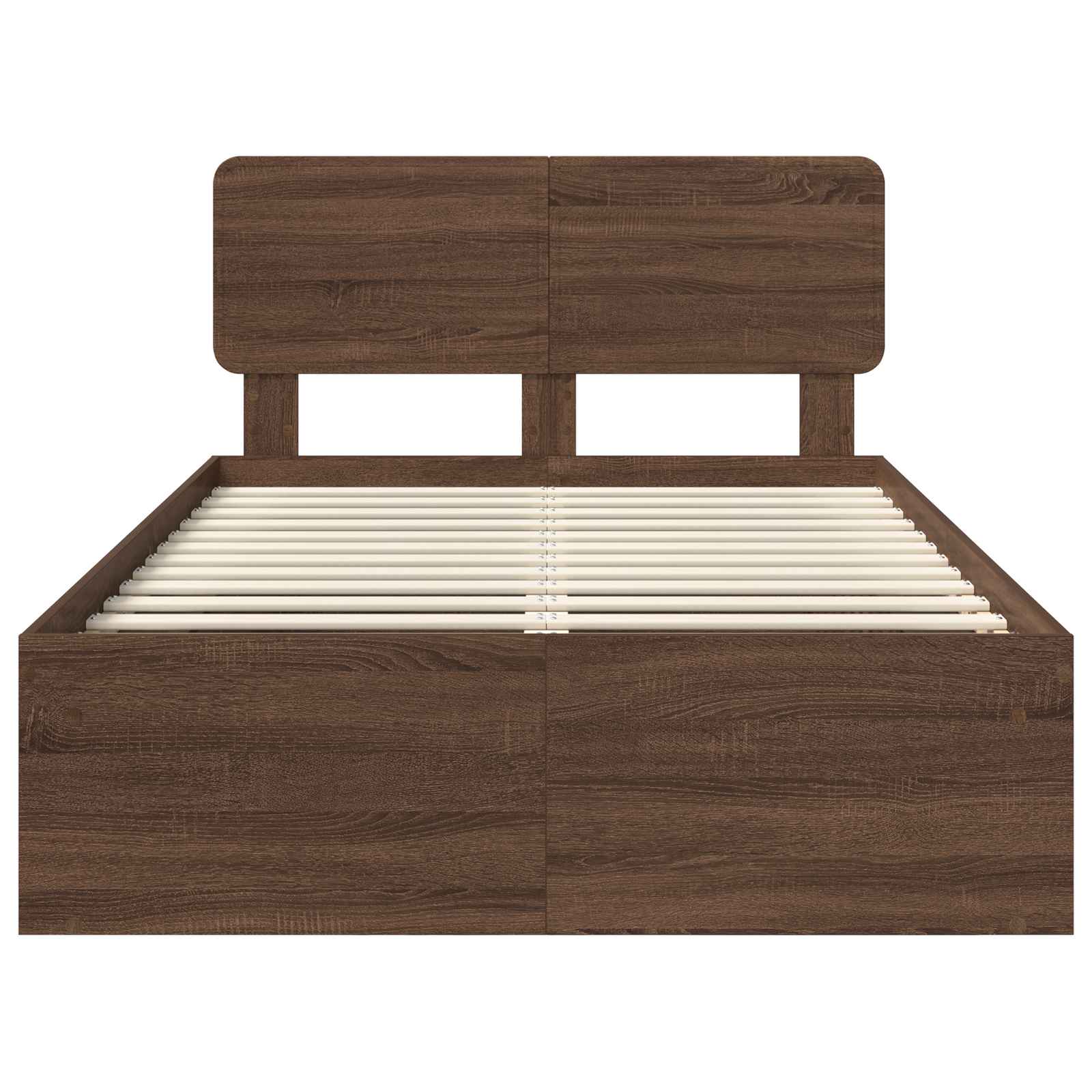 Bedframe Bruin Eiken 120 x 200 cm Massief grenenhout