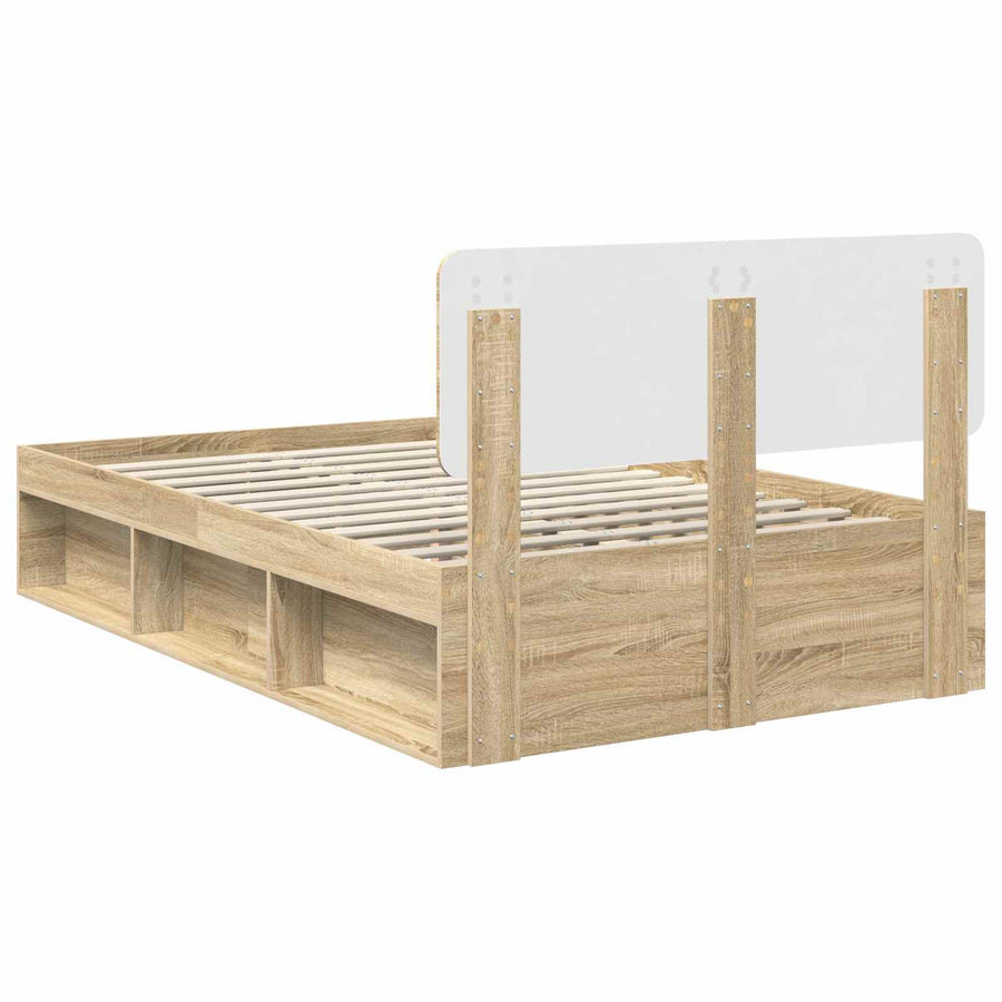 Bedframe met hoofdeinde Sonoma 120 x 190 cm Massief grenenhout