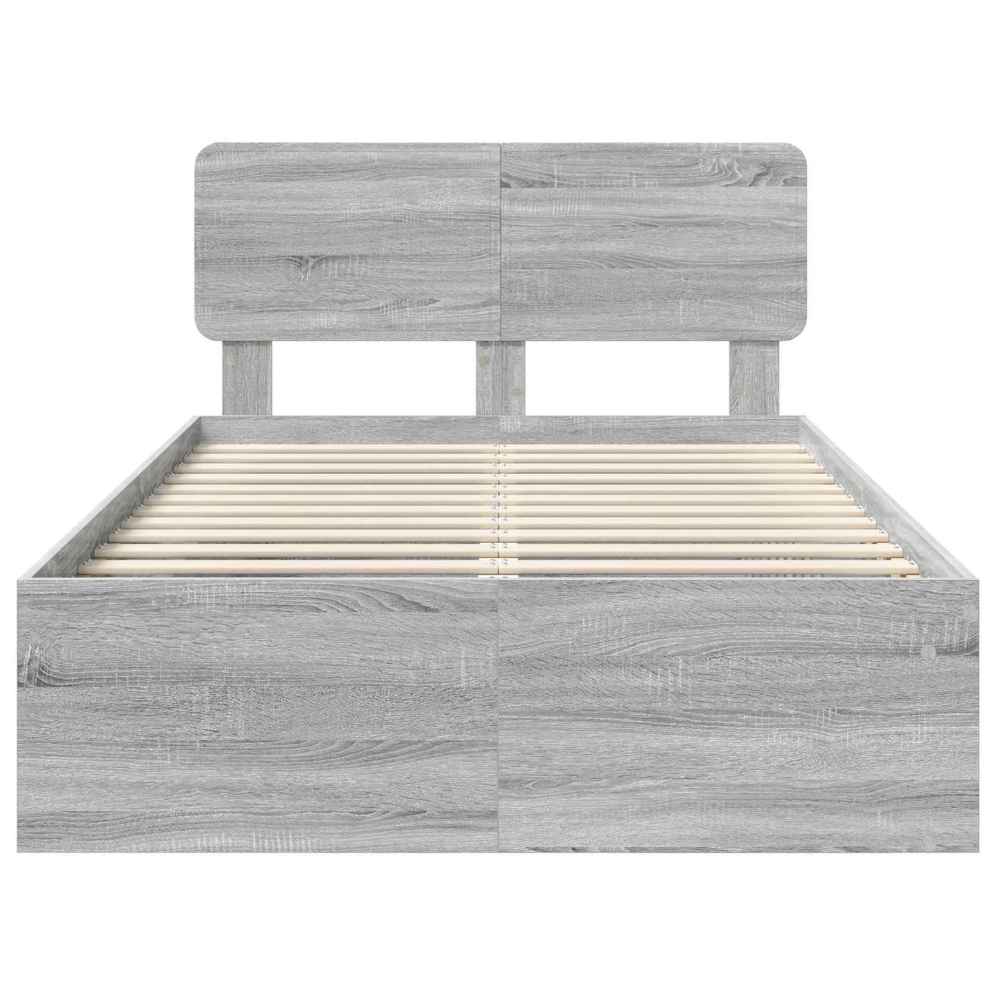 Bedframe Grijs Sonoma 120 x 190 cm Massief grenenhout