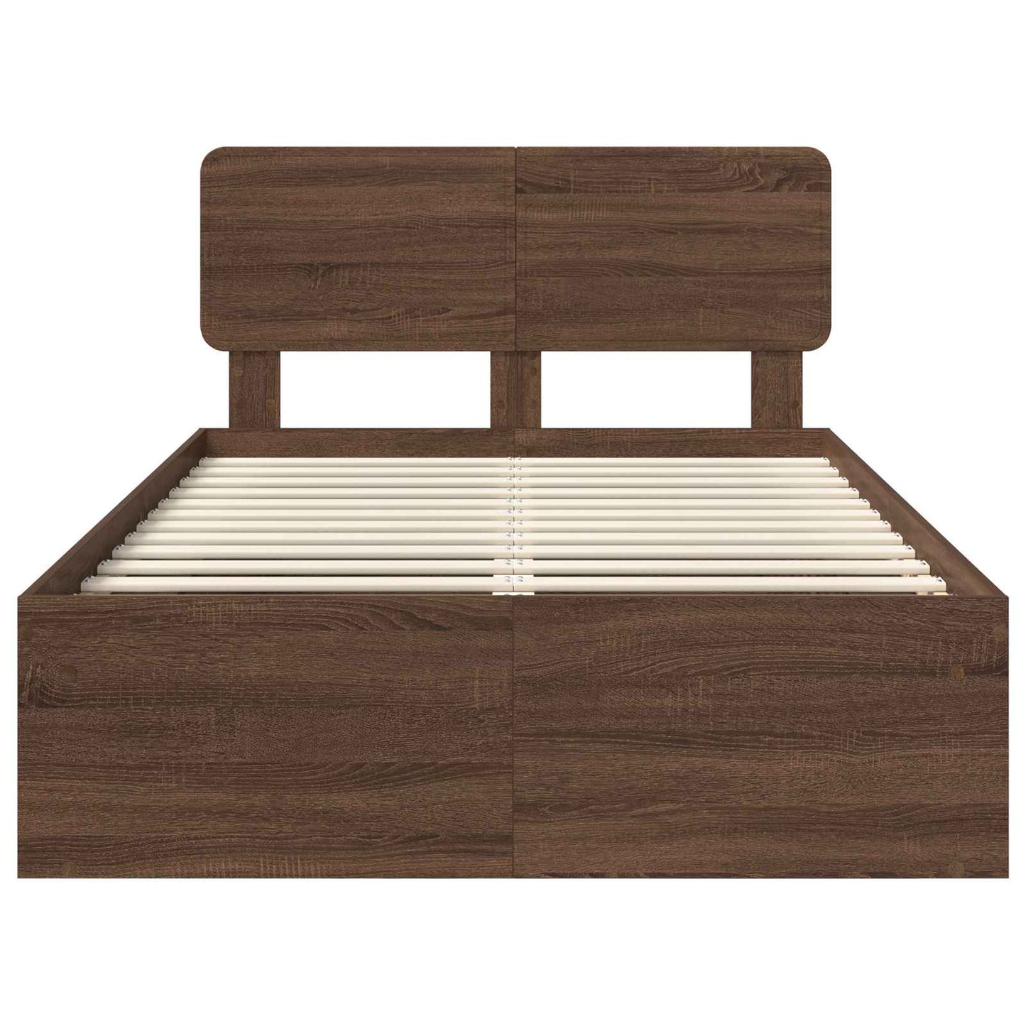 Bedframe Bruin Eiken 120 x 190 cm Massief grenenhout