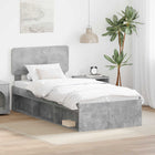 Bed Frame Concerte Grey 100 x 200 cm Solid Pine