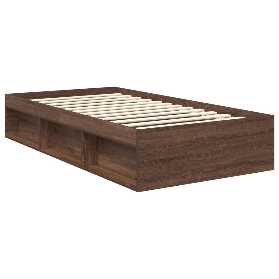 Bedframe Bruin Eiken 100 x 200 cm Massief grenenhout