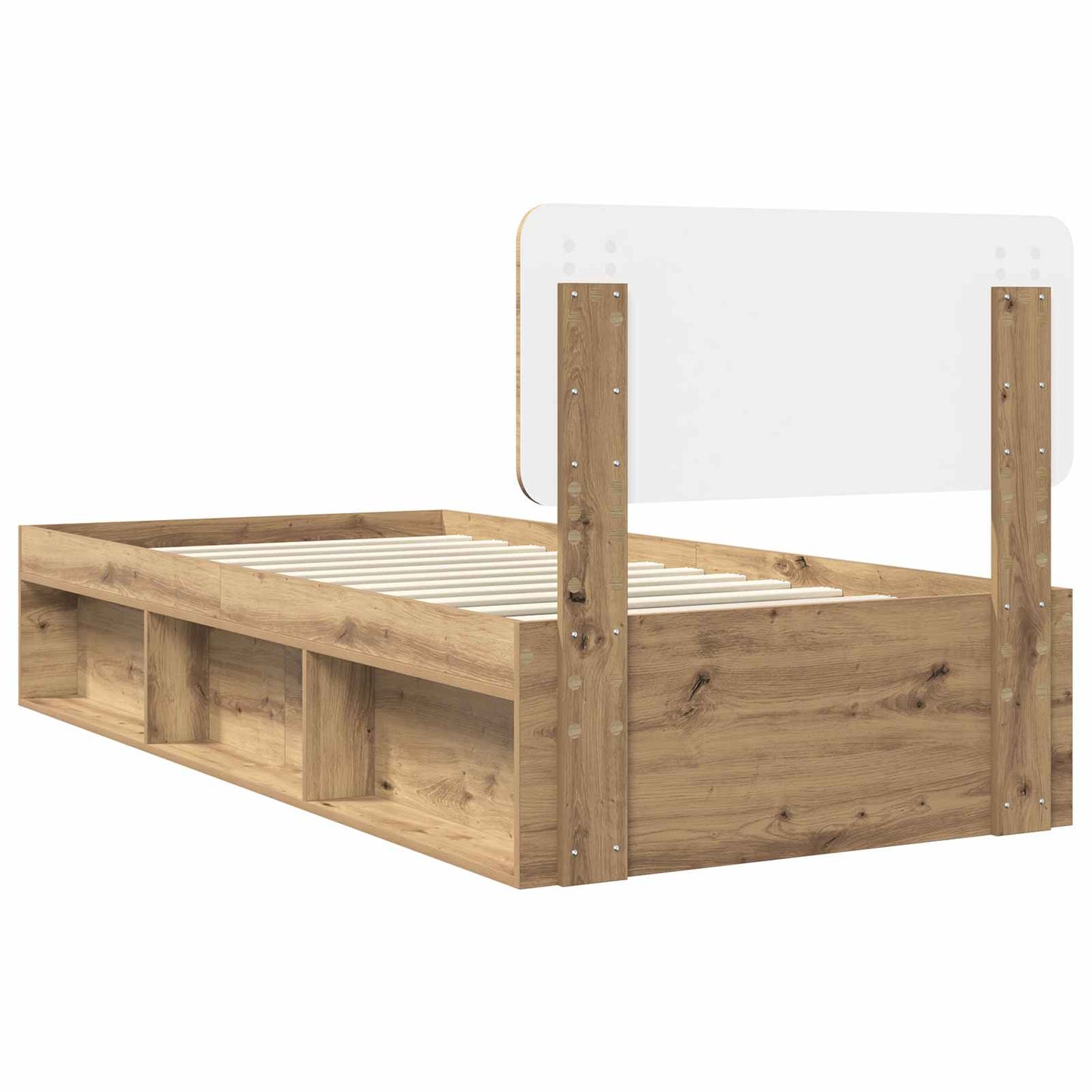 Bedframe Ambachtelijk eiken 100 x 200 cm Massief grenenhout