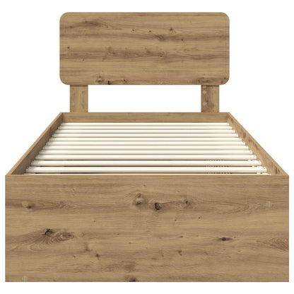 Bedframe Ambachtelijk eiken 100 x 200 cm Massief grenenhout