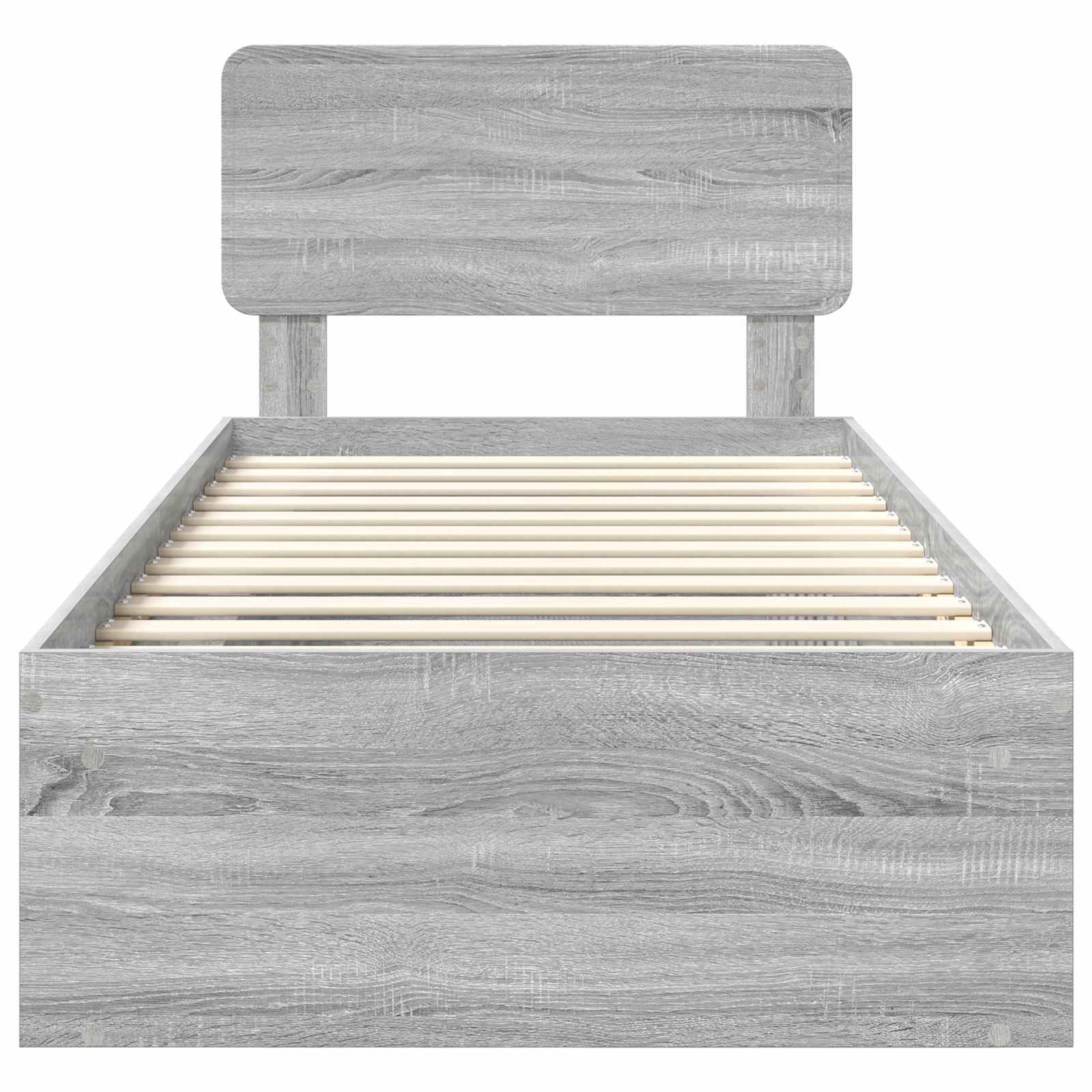 Bedframe Grijs Sonoma 90 x 200 cm Massief grenenhout
