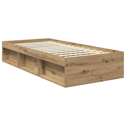 Bedframe Ambachtelijk eiken 90 x 200 cm Massief grenenhout