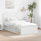 Bedframe 90x190 cm wit massief grenenhout