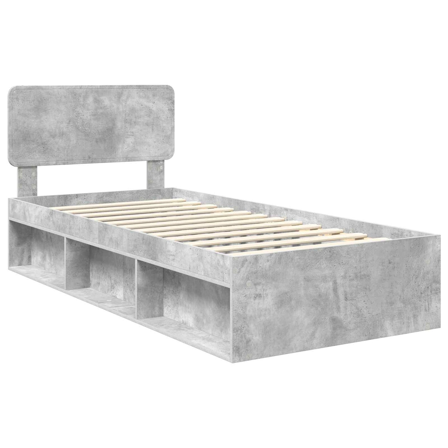 Bedframe Concerte Grijs 90 x 190 cm Massief grenenhout