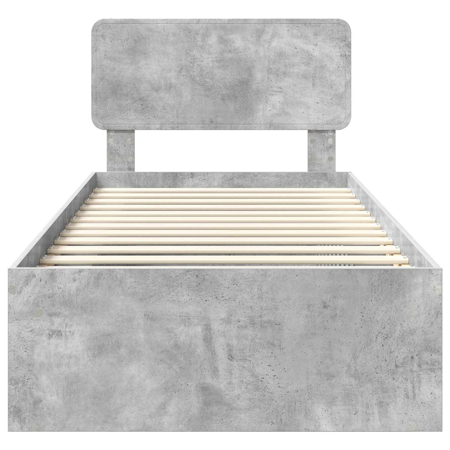 Bedframe Concerte Grijs 90 x 190 cm Massief grenenhout