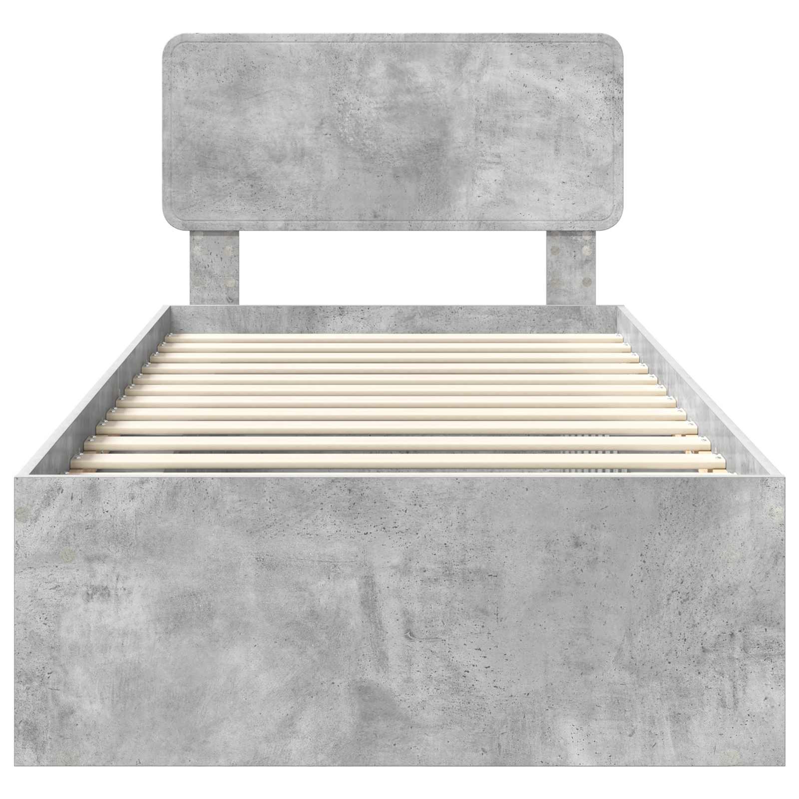Bedframe Concerte Grijs 90 x 190 cm Massief grenenhout