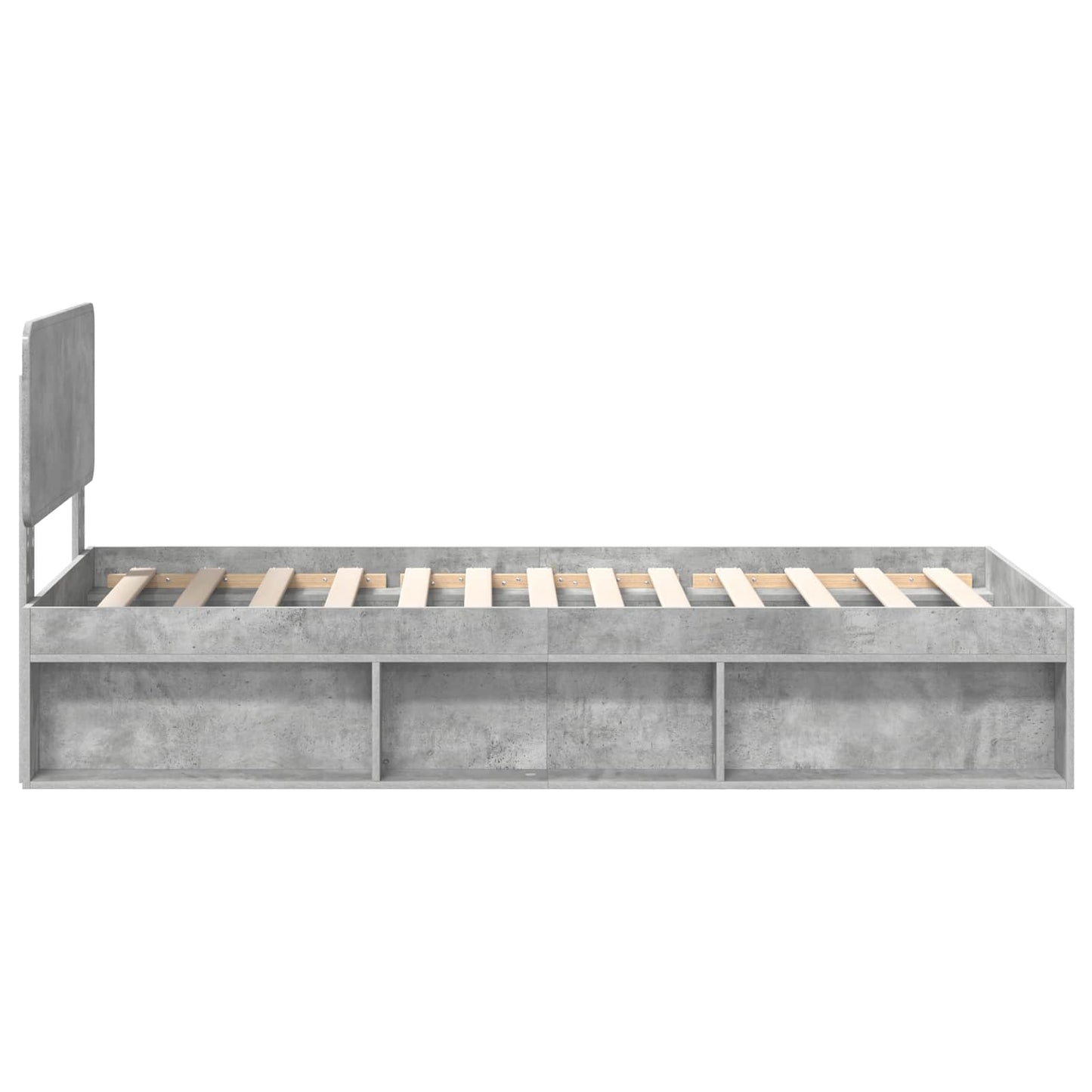 Bedframe Concerte Grijs 90 x 190 cm Massief grenenhout