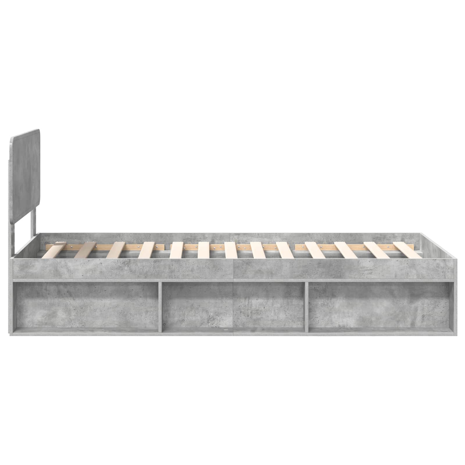 Bedframe Concerte Grijs 90 x 190 cm Massief grenenhout