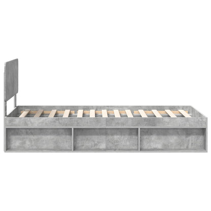 Bedframe Concerte Grijs 90 x 190 cm Massief grenenhout