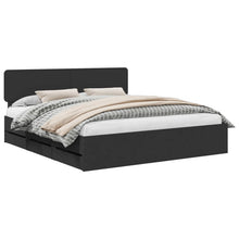 Bedframe met lade met opslag Zwart 200 x 200 cm Ingenieurshout