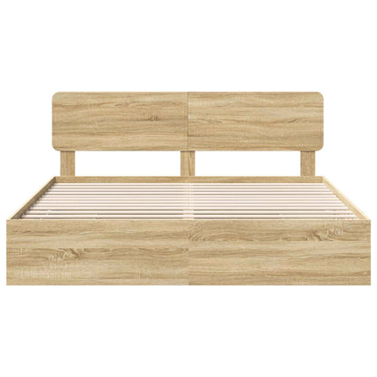 Bedframe met lade Sonoma Eiken 200 x 200 cm Ingenieurshout