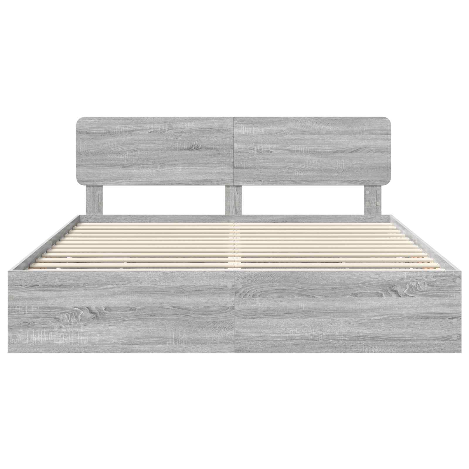 Bedframe met lade Grijs Sonoma 200 x 200 cm Ingenieurshout