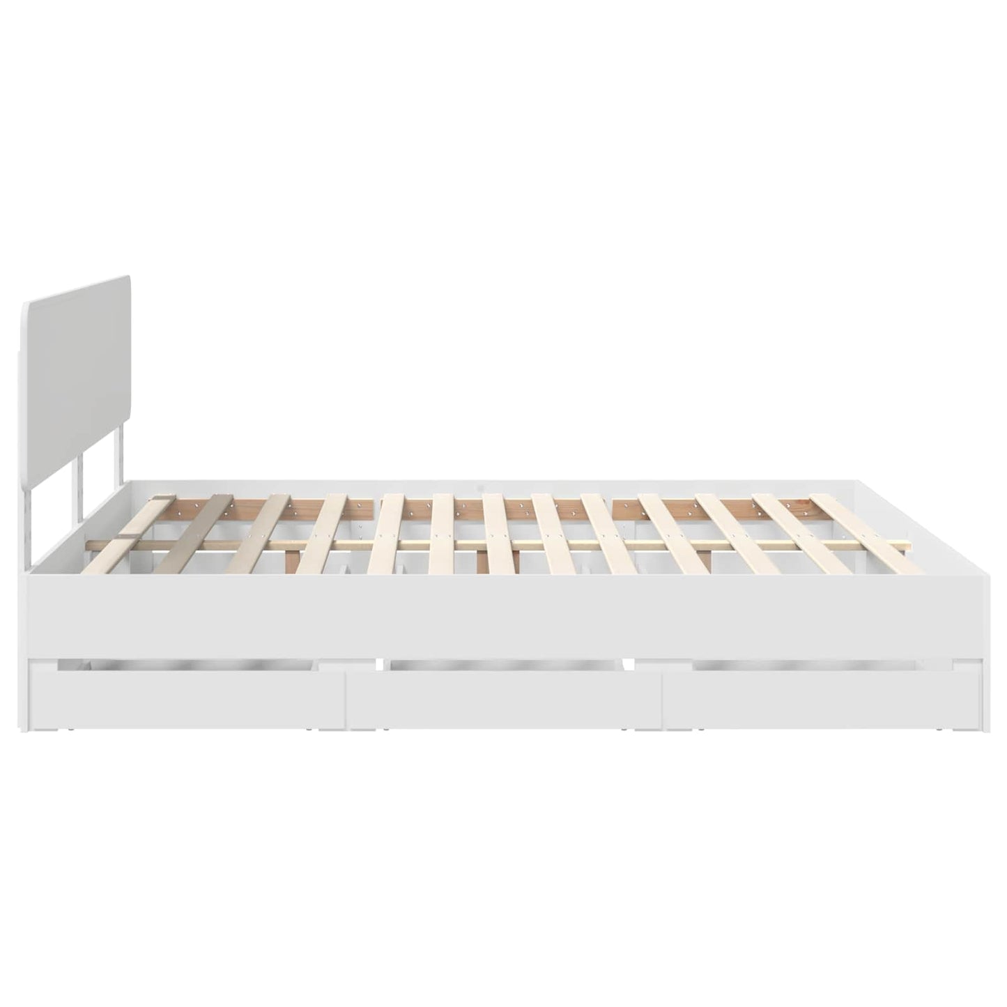 Bedframe met lade met opslag Wit 180 x 200 cm Ingenieurshout