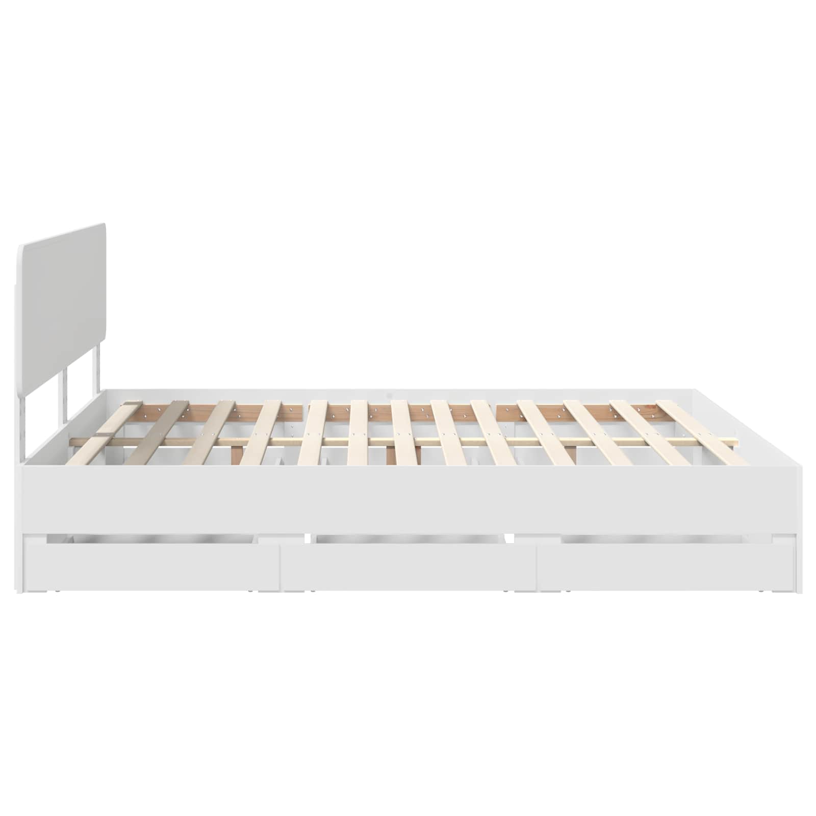 Bedframe met lade met opslag Wit 180 x 200 cm Ingenieurshout