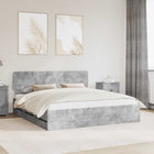 Bedframe beton grijs 180x200 cm met lade