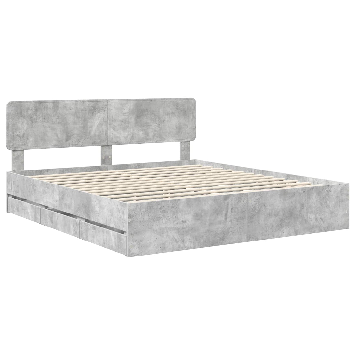 Bedframe met lade Beton Grijs 180 x 200 cm Ingenieurshout