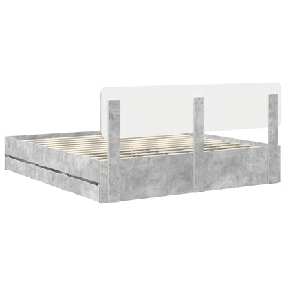 Bedframe met lade Beton Grijs 180 x 200 cm Ingenieurshout