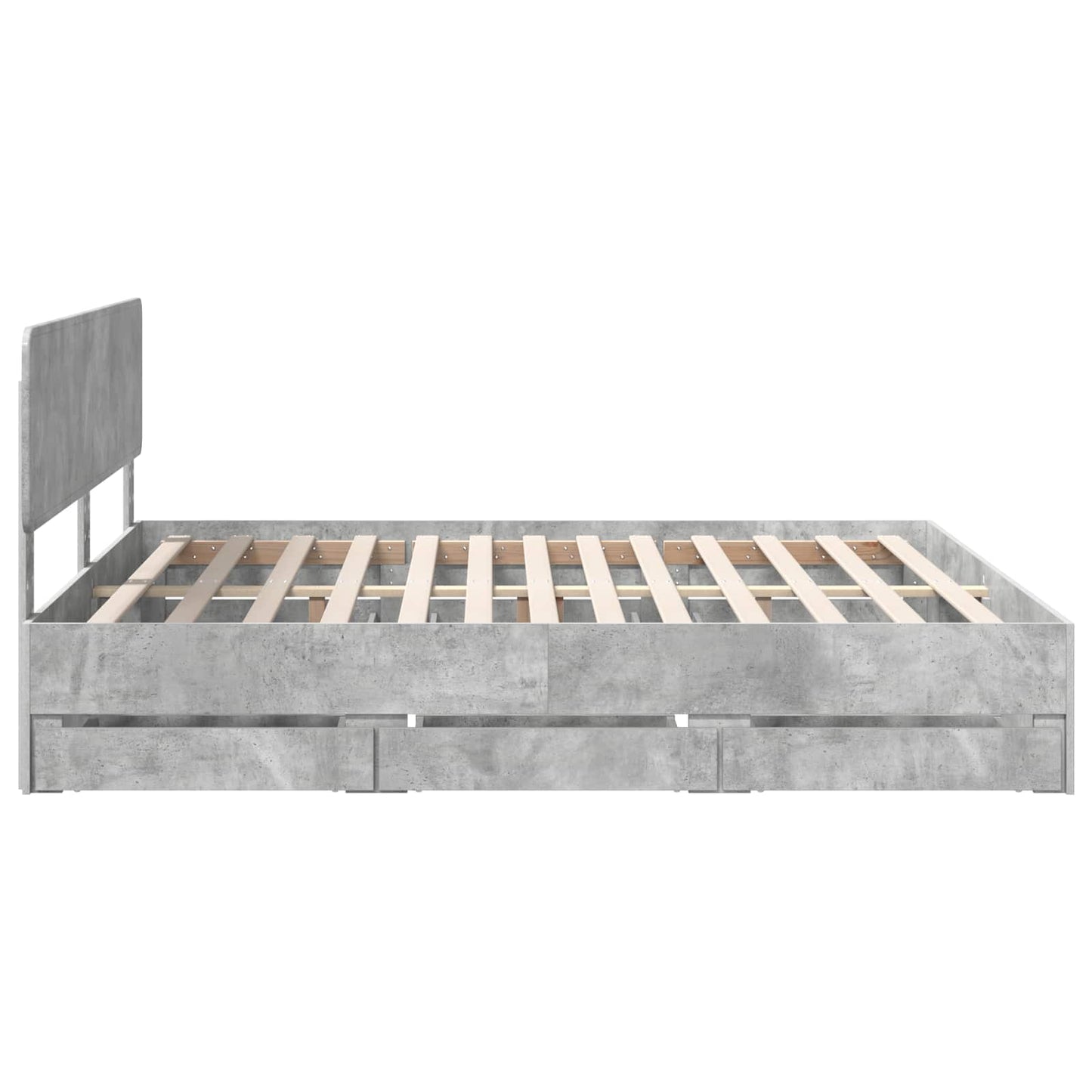 Bedframe met lade Beton Grijs 180 x 200 cm Ingenieurshout