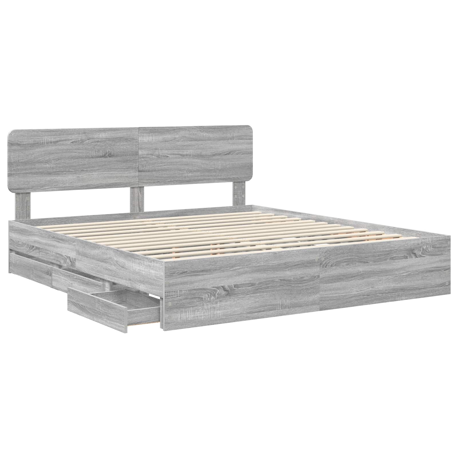 Bedframe met lade Grijs Sonoma 180 x 200 cm Ingenieurshout