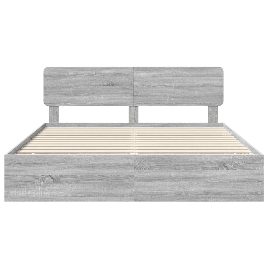 Bedframe met lade Grijs Sonoma 180 x 200 cm Ingenieurshout