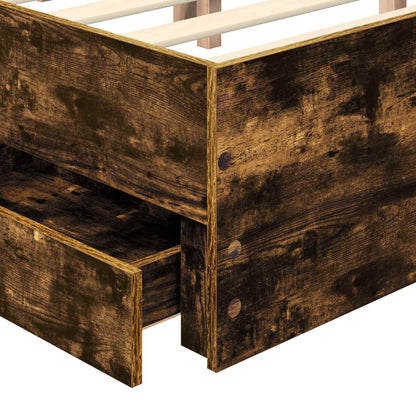 Bedframe met lade Gerookt eiken 160 x 200 cm Ingenieurshout