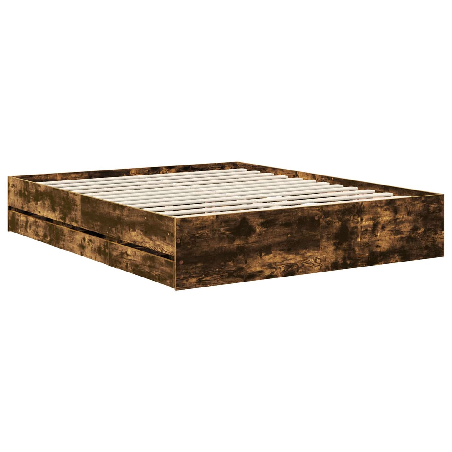 Bedframe met lade Gerookt eiken 160 x 200 cm Ingenieurshout