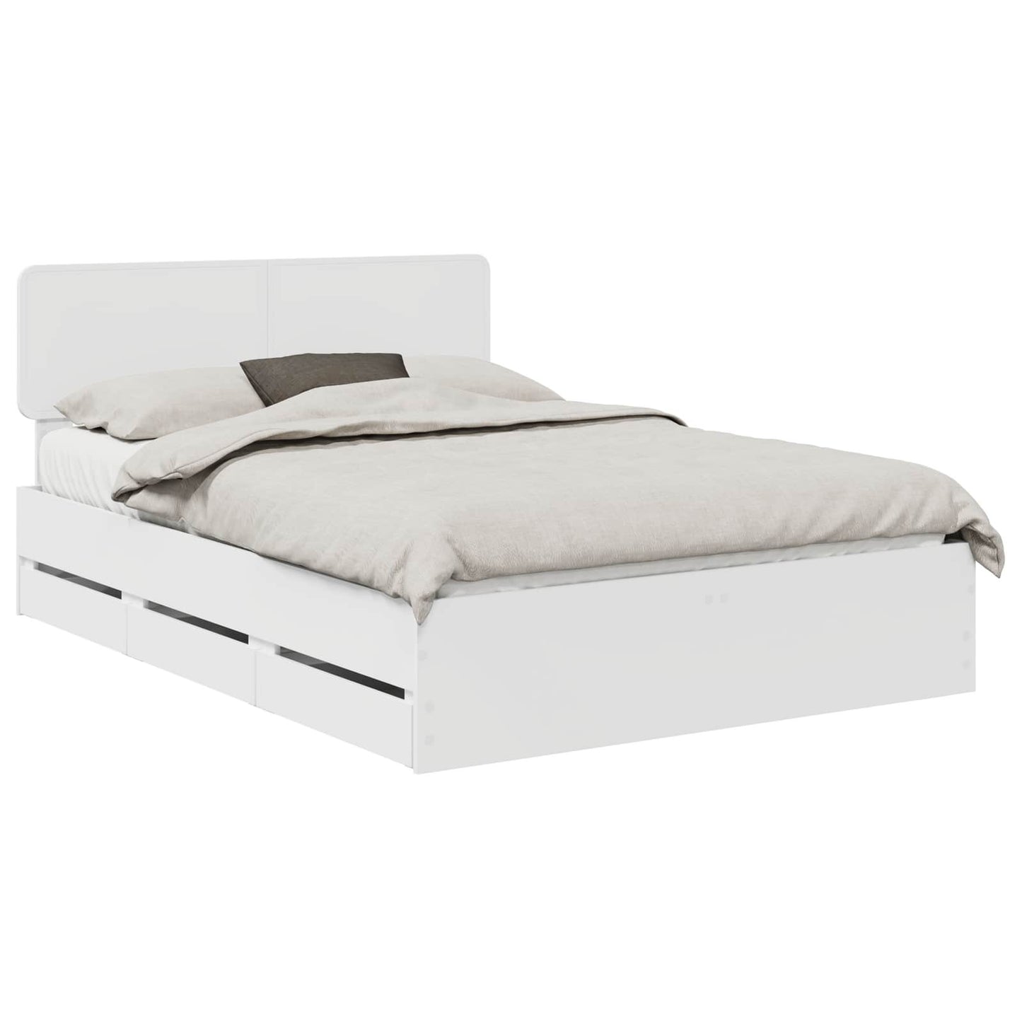 Bedframe met lade met opslag Wit 150 x 200 cm Ingenieurshout