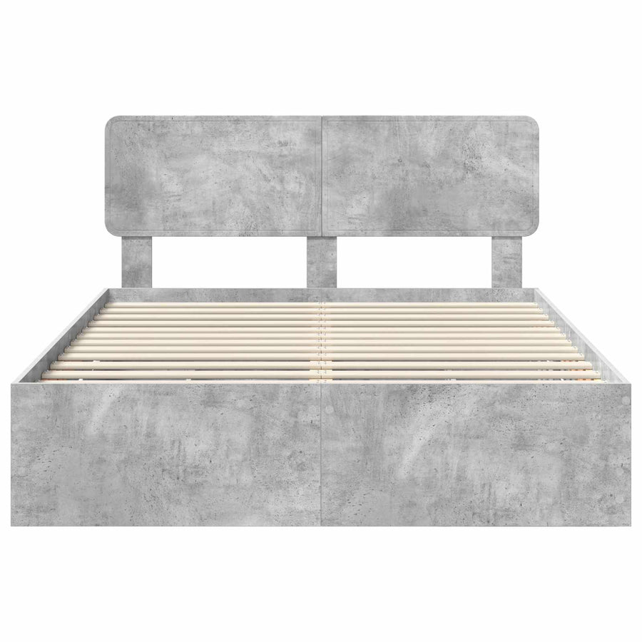 Bedframe met lade Beton Grijs 150 x 200 cm Ingenieurshout