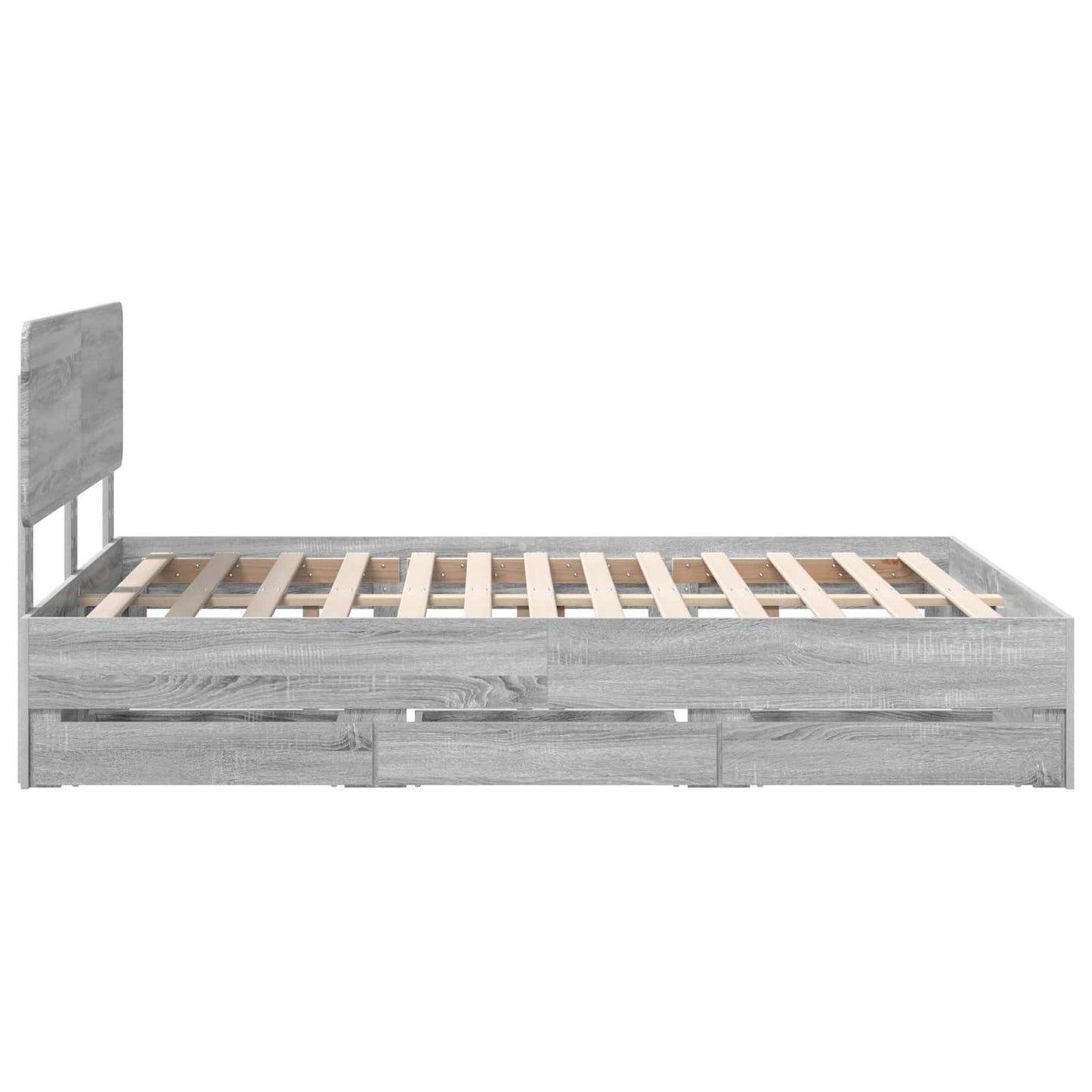 Bedframe met lade Grijs Sonoma 150 x 200 cm Ingenieurshout