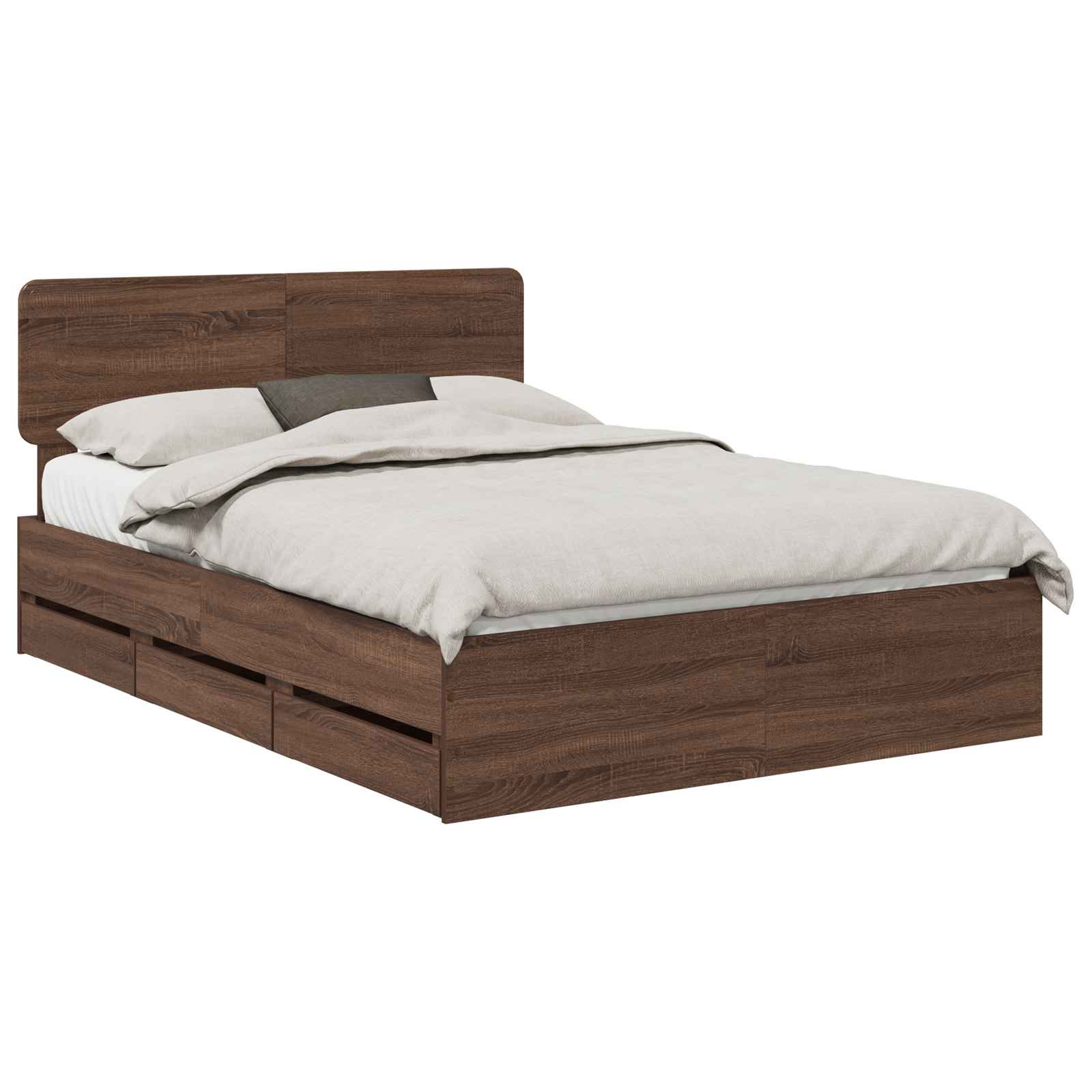 Bedframe met lade Bruin Eiken 150 x 200 cm Ingenieurshout